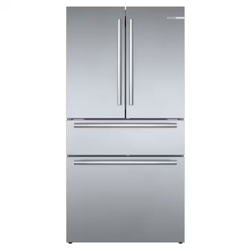 Counter-Depth 800 Series 21-Cu Ft 4-Door French Door Refrigerator with Ice Maker (Stainless Steel) ENERGY STAR