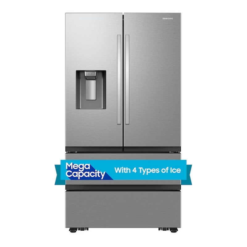 Mega Capacity 29.8-Cu Ft 4-Door Smart French Door Refrigerator with Dual Ice Maker, Water and Ice Dispenser (Fingerprint Resistant Stainless Steel) ENERGY STAR