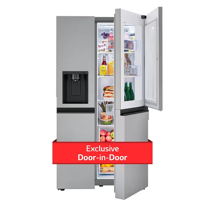 Door in Door 27.12-Cu Ft Side-By-Side Refrigerator with Ice Maker, Water and Ice Dispenser (Printproof Stainless Steel)