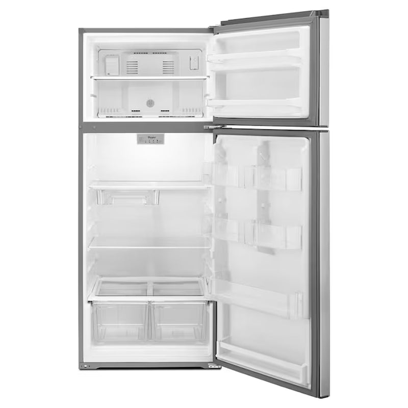 17.6-Cu Ft Top-Freezer Refrigerator (Monochromatic Stainless Steel)