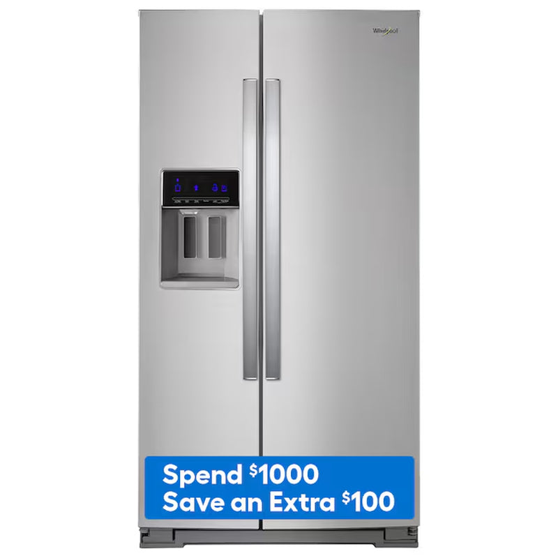 28.4-Cu Ft Side-By-Side Refrigerator with Ice Maker, Water and Ice Dispenser (Fingerprint Resistant Stainless Steel)