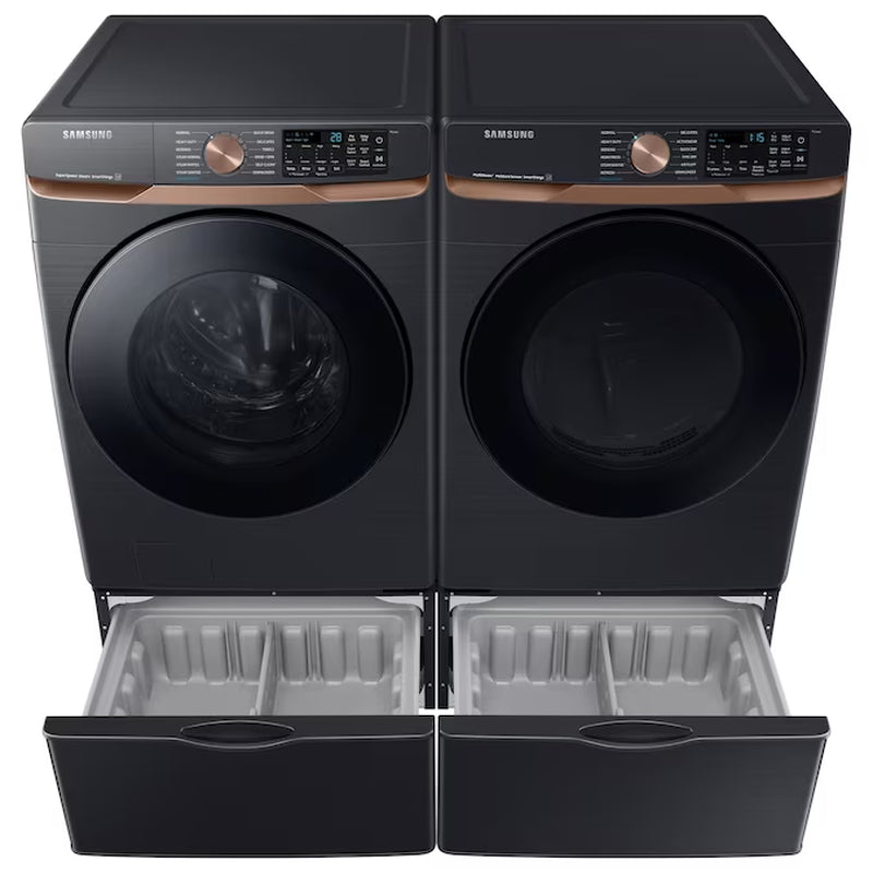 5-Cu Ft High Efficiency Stackable Steam Cycle Smart Front-Load Washer (Brushed Black) ENERGY STAR